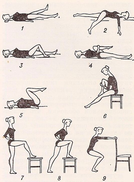 Terapia de ejercicios para la artrosis de la articulación de la cadera. 